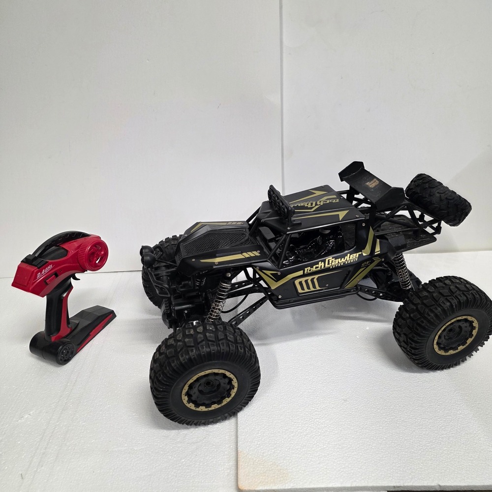 Rock Crawler Super Sonic RC Truck 2.4GHz Off-Road Vehicle Black Gold READ FLAWS
